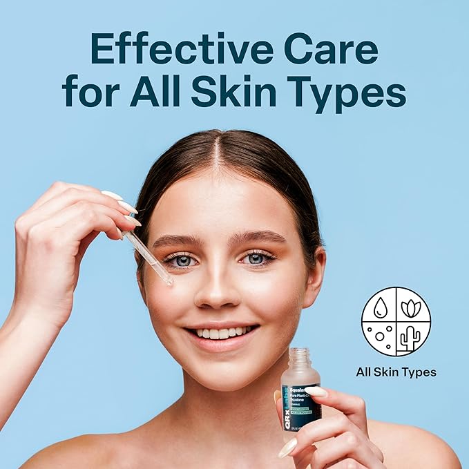 QRxLabs Pure Organic Squalane Oil & Vitamin E Oil for Face & Skin - 2 Fl Oz - USDA & ECOCERT Certified Organic Sugarcane - Hydrating Facial, Body & Hair Formula - Reduces Fine Lines & Wrinkles-VivaGrace Women