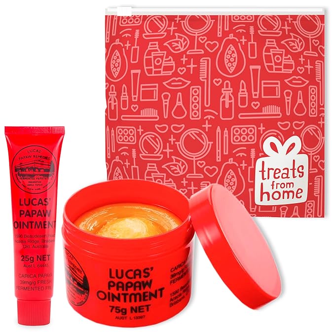 Lucas Pawpaw Lip Ointment, Lucas Pawpaw Cream, Lucas Pawpaw Ointment for Lips & Dry Skin - Unique All Skin Types, All Gender- Any Season Gift Pack with 75g and 15gr Pawpaw Balm-VivaGrace Women