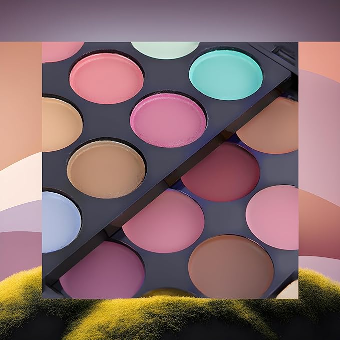 Ladies vegan girl makeup kits all in one box set cosmetic Eye shadow Palette matte gift makeup kit full blush makeup set (Multi Colored)-VivaGrace Women