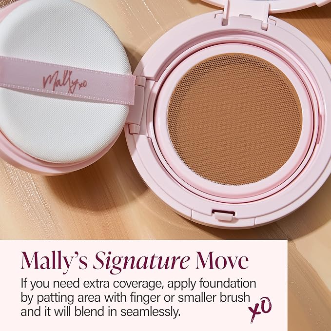 Mally Beauty Flawless Finish Transforming Effect Foundation - Medium - Full Coverage Cream Foundation - Breathable & Lightweight - Hydrating Formula with Vitamin E - Satin Finish-VivaGrace Women