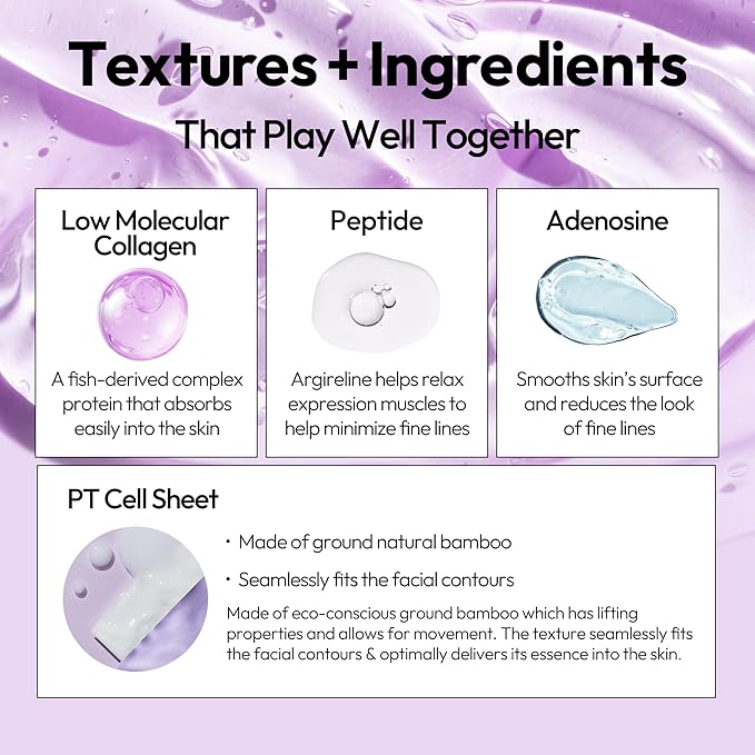 LAPCOS Collagen Sheet Mask, Firming Daily Face Mask with Collagen Peptides for Anti-Aging, Helps to Minimize Wrinkles, Restores Skin Elasticity & Firmness, Korean Beauty Favorite, 5-Pack-VivaGrace Women