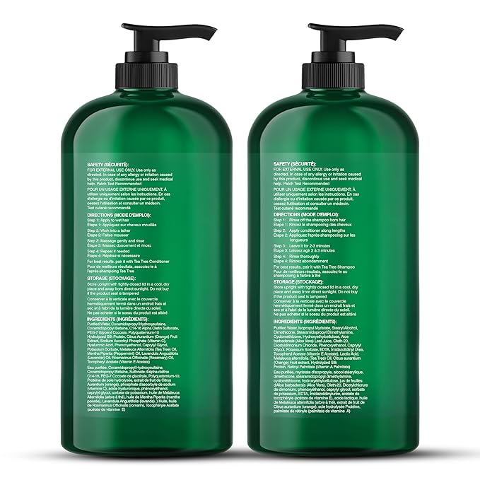 Botanic Hearth Tea Tree Shampoo And Conditioner Set | With 100% Pure Tea Tree Oil, For Itchy And Dry Scalp, Sulfate/Paraben Free | For Men And Women | 16 Fl Oz Each-VivaGrace Women