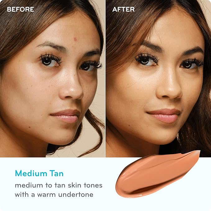 pūrlisse Perfect Glow BB Cream with SPF 30 - Matte Meets Dewy Finish - Enriched with Goji & Hawthorn Berry to Help Improve Skin Texture & Radiance - Medium Tan (1.4 oz)-VivaGrace Women