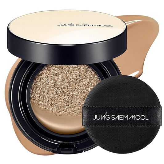 JUNG SAEM MOOL Essential Skin Nuder Cushion 28N Camel 0.49 Fl Oz, No Refill, Natural Radiant Finish Cushion Foundation with Buildable Coverage, Lightweight Texture, Korean Foundation Makeup-VivaGrace Women
