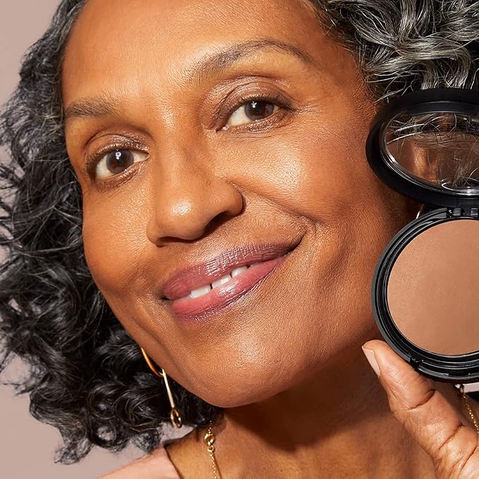 LAURA GELLER NEW YORK Baked Double Take Powder Foundation - Deep - Buildable Medium to Full Coverage - Matte Finish-VivaGrace Women