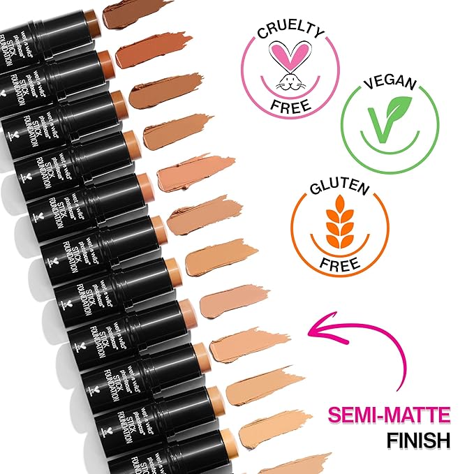 wet n wild Photo Focus Matte Foundation Stick Makeup Shell Ivory & Soft Ivory | Vegan & Cruelty-Free-VivaGrace Women