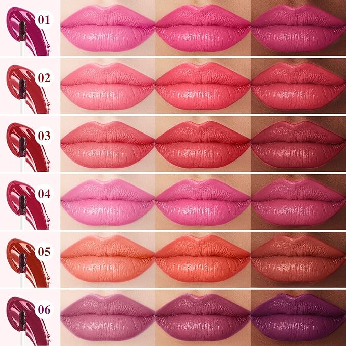 Lip Stain - Lip Stain Peel Off Long-Lasting with Matte Finish Waterproof & Transfer-Proof, Lip Liner Moisturizing & Nourishing Non-Stick Cup Highly Pigmented Color Lip Tint (02 Pink)-VivaGrace Women