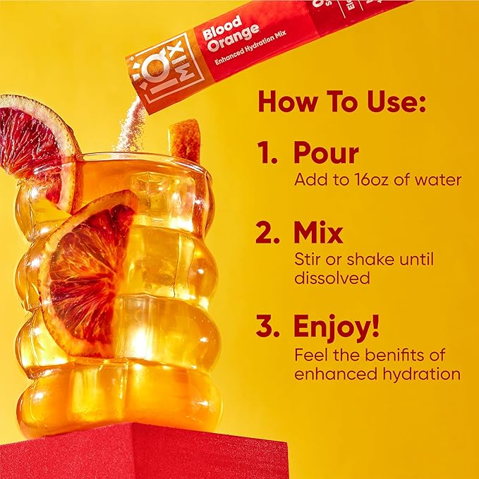 IQMIX Hydration Electrolyte Powder – 4-in-1 Formula for Hydration, Mental Clarity, Mood and Recovery – Sugar-Free Drink Mix, Keto, Magnesium L-Threonate, Lion’s Mane – 20 Count Blood Orange-VivaGrace Women