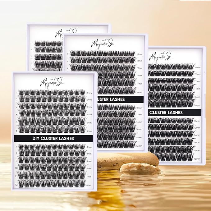 Lash Clusters 144 Pcs Individual Lashes Clusters Eyelash Extensions False Eyelashes DIY Lash Extension Reusable False Eyelashes Natural Look Mix 10-16mm C D Curl-DM17-VivaGrace Women