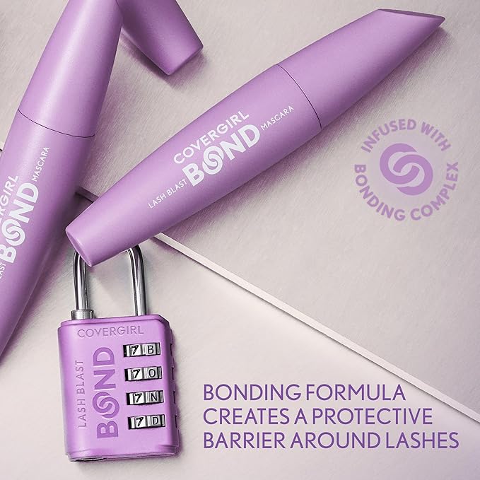 COVERGIRL Lash Blast Bond Volume Mascara - 820 - Extreme Black Waterproof, Bonding Complex to Condition & Nourish Lashes, Smudge-Proof, Clump-Free, Volumizing, Vegan Formula