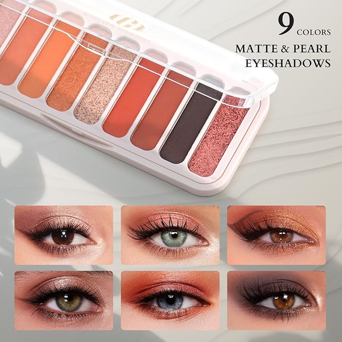 Color Nymph All In One Makeup Kit For Teens And Girls With Waterproof Handbag Makeup Kit Included 9 Colors Matte And Pearl Eyeshadow Palette Liquid Blush, Double Ended Lipgloss Concealer Brush Mascara-VivaGrace Women