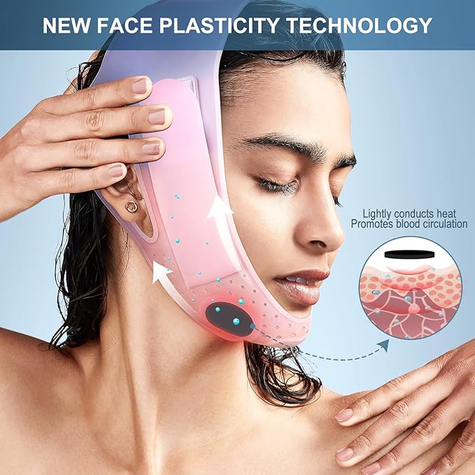 Chin Strap for Sleeping, Double Chin Reducer, Face Lifting Band for Men Women, Anti Snoring Device, Jawline Shaper