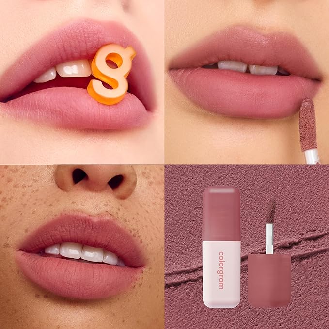 COLORGRAM NUDE BLUR TINT 07 GEEK ROSE | Soft Velvet Matte Lip Stain & Cheek Tint-VivaGrace Women