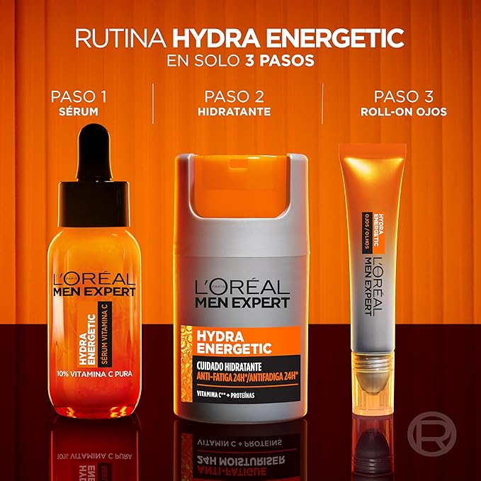 L'Oreal Paris Men Expert Gel Ultra Moisturising Anti-Fatigue Hydra Energetic – 10 ml Eye Roll-On-VivaGrace Women