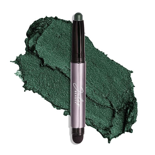 Julep Eyeshadow 101 Cream-to-Powder Waterproof Shadow Stick – Evergreen Shimmer – Long-Lasting, Crease-Proof, Deep Green Shimmer Cream Eyeshadow with Built-in Smudger-VivaGrace Women
