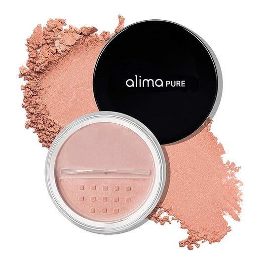 Alima Pure Loose Mineral Blush, Powder Blush Makeup, Cheek Tint Face Blushes with Satin Matte Finish, Pink Blush Makeup, Talc Free Blush, Natural Blush for cheeks Vegan Blush .15 oz/ 4.5 g-VivaGrace Women