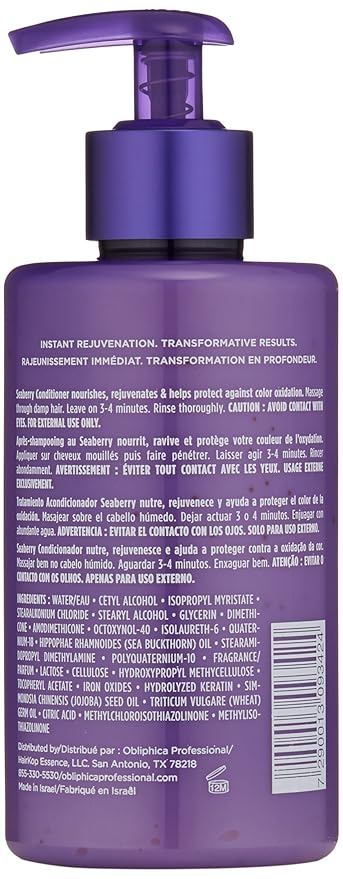 Obliphica Seaberry Conditioner for Wavy Hair - Frizz Control, Curly, Damaged Repaired Hair - Hair Mask & Treatment for Dry Hair and Growth - 10 Fl Oz-VivaGrace Women