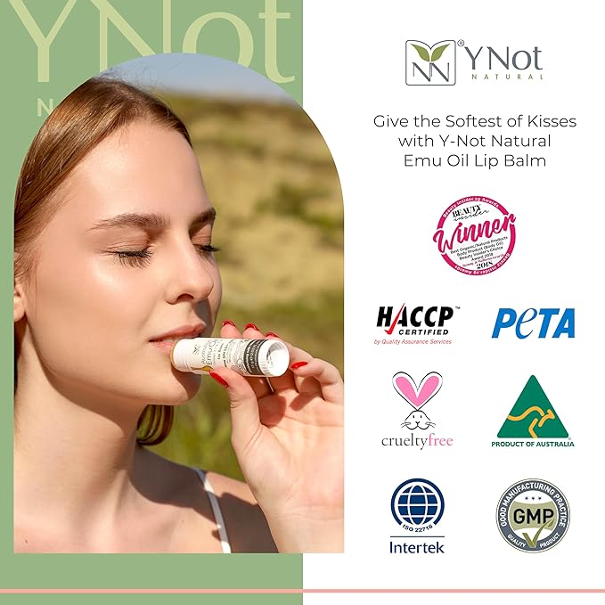 YNN Emu Oil Moisturizing Lip Balm with Extreme SPF50+ Sun Protection - 4-Hour Water Resistant, Fortified with Vitamin E, Amino Acids & Omega 3, 6 & 9 - Y-Not Natural, 15g Stick - 2 Pack-VivaGrace Women