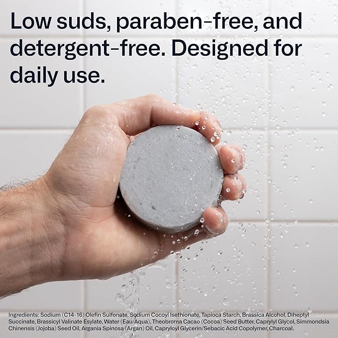 Modern Mammals Light Shampoo Bar - Minimalist Hair Care, Low Suds, Low Lather, Vegan, Sensitive Scalps, No Poo, Anti Poof, Natural Ingredients, Fragrance-Free (1 Bar + BarBag)-VivaGrace Women