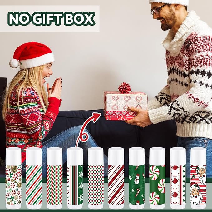 50 Pcs Lip Balm in Bulk Gift Set Moisturizing Lip Moisturizer Candy Themed Baby Shower Favors Candy Themed Gifts with Assorted Fruit Flavors for Women Men Dry Chapped Lips Christmas Gifts-VivaGrace Women