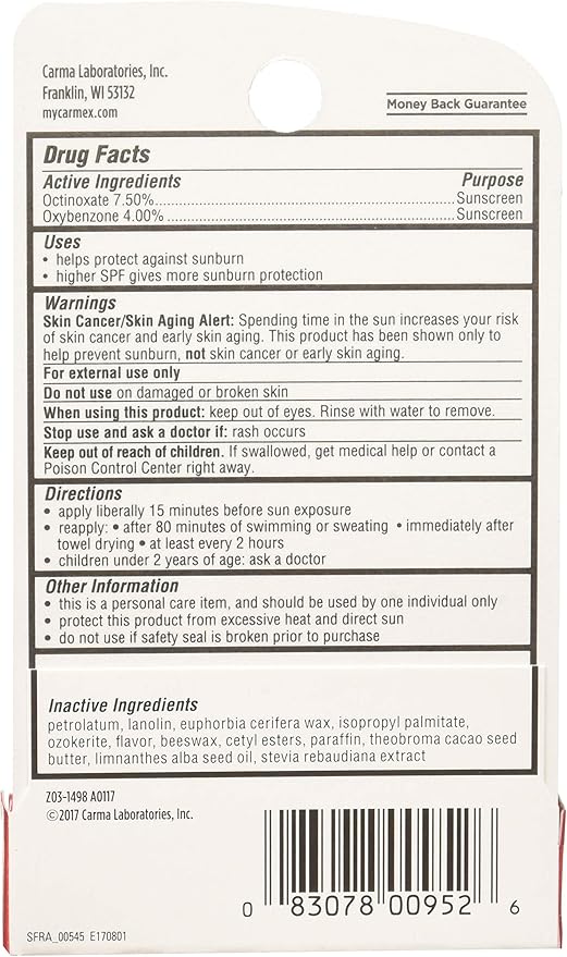 Carmex Lip Balm Stick, Strawberry, 3 Count-VivaGrace Women