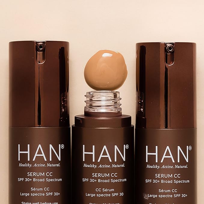 HAN Skincare Cosmetics Serum CC with SPF 30 I Vegan I Cruelty-Free I Waterless (Shade 3)-VivaGrace Women