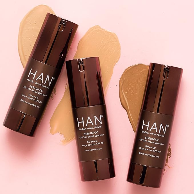 HAN Skincare Cosmetics Serum CC with SPF 30 I Vegan I Cruelty-Free I Waterless (Shade 3)-VivaGrace Women