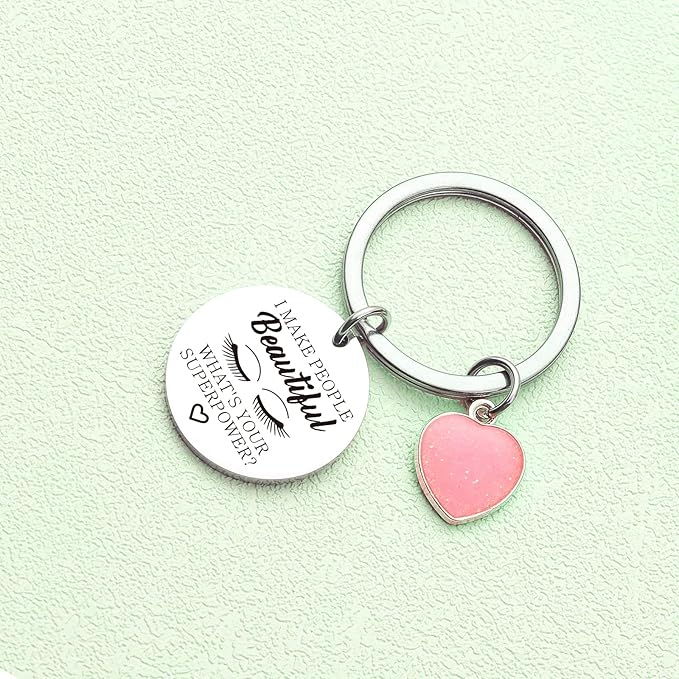 Lashes Keychain Lashes Girl Gift Eyelashes Artist Keychain Beautician Gift Makeup Lover Gift-VivaGrace Women
