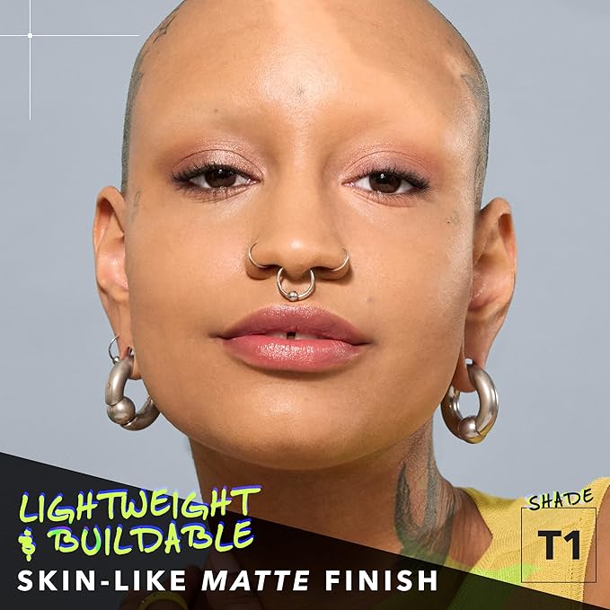 COVER FX Power Play Foundation - Shade T1 - Buildable Full Coverage - Waterproof Sweat-Proof Transfer-Proof - Natural Matte Finish - All Skin Types-VivaGrace Women