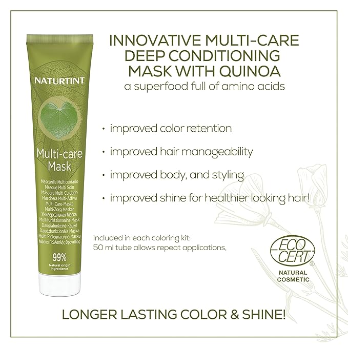 Naturtint 1N Ebony Black Permanent Hair Color (Pack of 1), Ammonia Free, Vegan, Cruelty Free, up to 100% Gray Coverage, Long Lasting Results (Packaging may vary)-VivaGrace Women