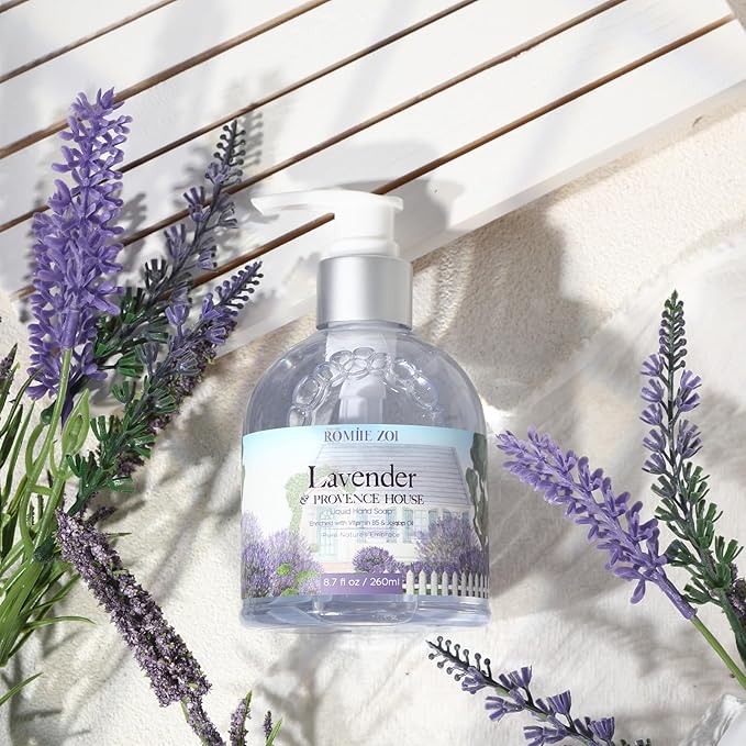 Liquid Hand Soap with Gift Box - Lavender Rosemary - 260ml/ 8.7 fl.oz (Pack of 3)