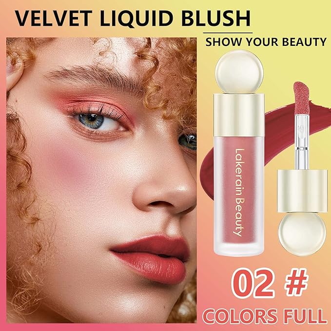 Liquid Blush,Natural Soft Cream Face Blush Matte Cheek Tint,Lightweight,Moisturizing,Waterproof,Long Lasting Face Blush Stick(4#)-VivaGrace Women