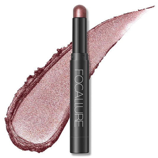 FOCALLURE Shimmer and Matte Cream Eyeshadow Stick,Smooth Brilliant Eye Brightener Pencil,High Pigment Eye Highlighter Pen for Women,Long Lasting Waterproof Eye Shadow and Liners Makeup (MARS)-VivaGrace Women