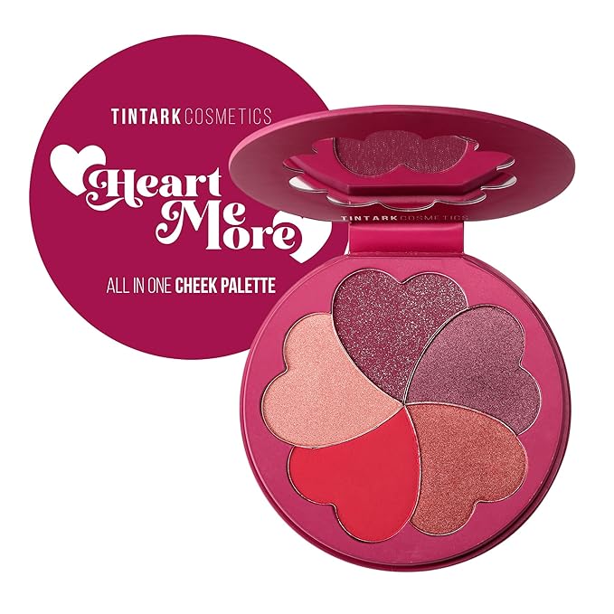 Blush Palette, Bronzer Matte Blush and Highlighter Palette, Cheek Blush Makeup, Bright Pink Blush Powder, Rose Magenta Peach Red, Talc Free