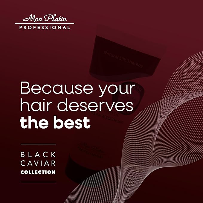 Mon Platin Professional Hair Mask, Black Caviar & Natural Silk Therapy, Deep Conditioning Hair Mask for Dry, Colored Hair, 100ML-VivaGrace Women