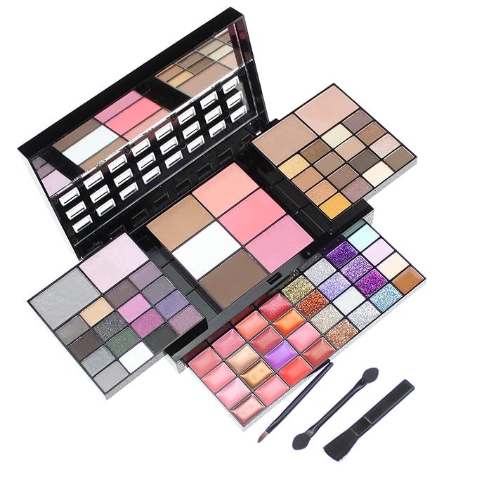 Makeup Kit for Women Full Kit Eyeshadow Facial Blusher Eyebrow Powder Face Concealer Powder Eyeliner Pencil Ultimate Color Combination 74 Colors Makeup Set Combination Palette-VivaGrace Women
