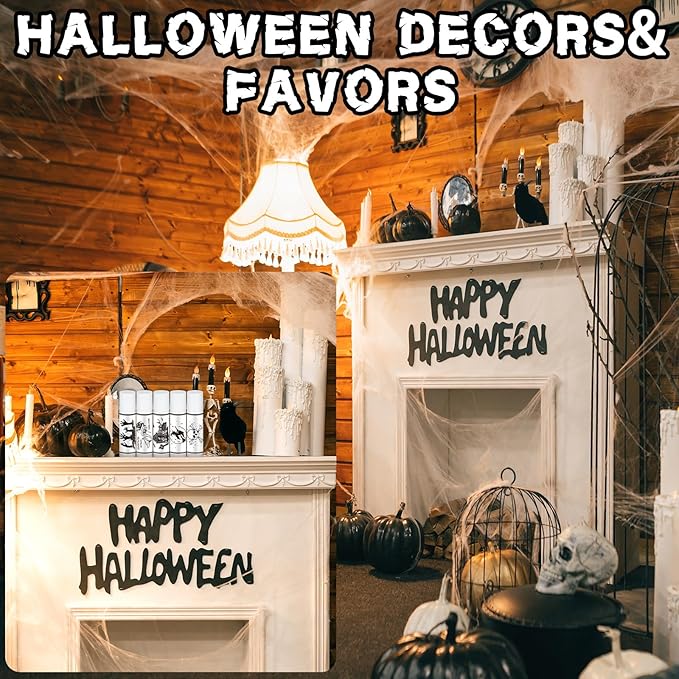 50 Pcs Halloween Spooky Lip Balm Gifts Bulk Vintage Apothecary Skull Lip Balm Favors Honey Flavor Lip Balms Halloween Party Supplies Goodies Halloween Treat Bag Stuffer for Kids Adults-VivaGrace Women