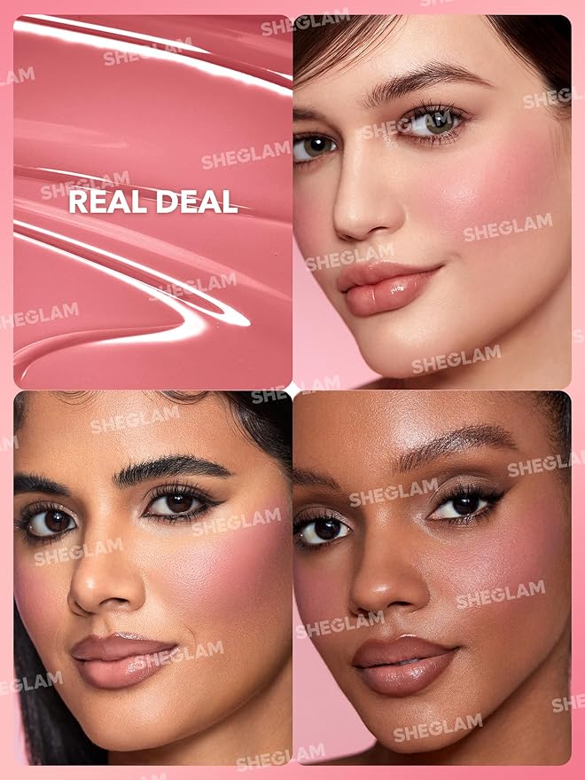 SHEGLAM Color Bloom Liquid Blush Makeup for Cheeks Matte Finish -Real Deal-VivaGrace Women