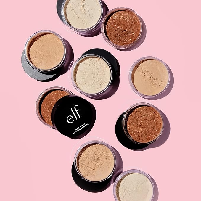 e.l.f. Halo Glow Setting Powder, Smooths The Look Of Pores & Fine Lines, Creates An Airbrushed Finish, Vegan & Cruelty-Free, Deep-VivaGrace Women