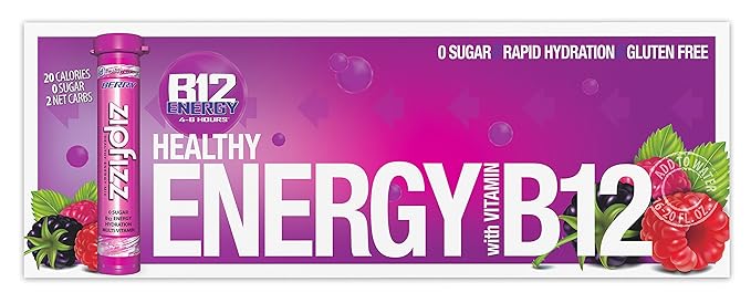 Zipfizz Daily Energy Drink Powder, Berry, 20 Pack | 3-in-1 Sustained Energy, Rapid Hydration, and Essential Vitamins | Sugar-Free | Electrolyte Powder | Contains Vitamin B-12 & Antioxidants-VivaGrace Women