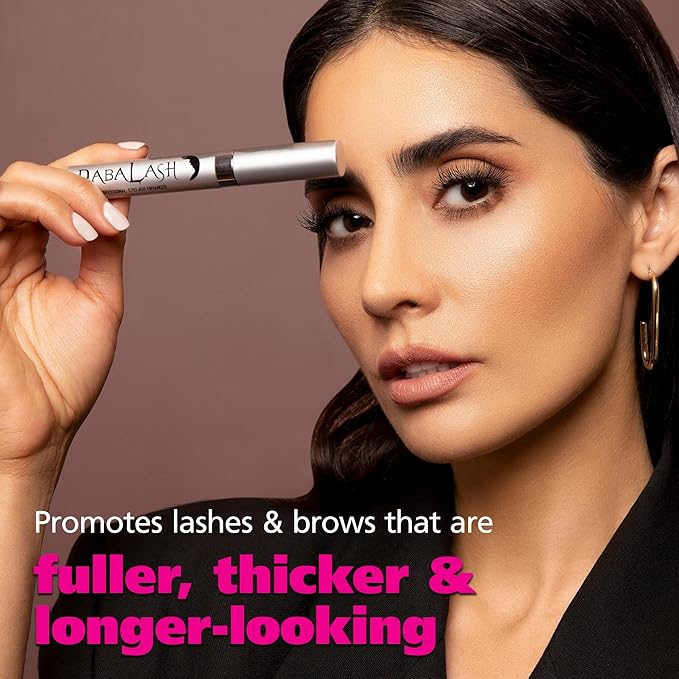 DABALASH Waterproof Combo – Professional Eyelash & Brow Growth Serum + Waterproof Mascara – Promotes the Appearance of Naturally Longer, Fuller & Thicker Lashes + Brows – 0.18 oz & 0.45 oz