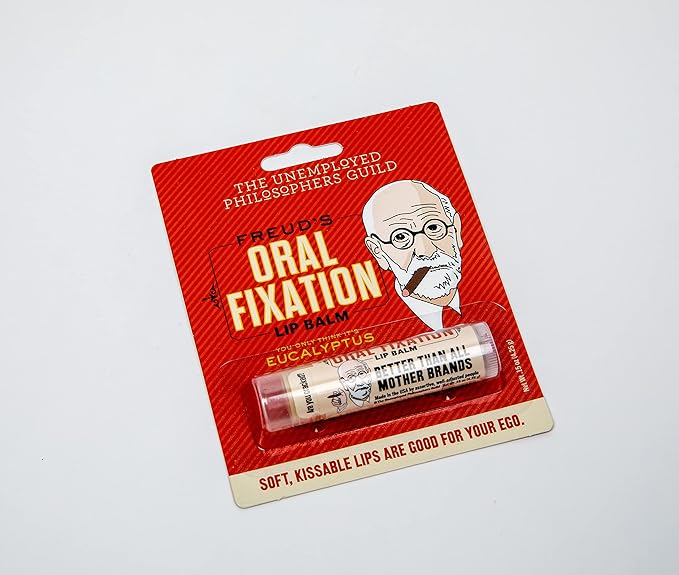 Sigmund Freud's Oral Fixation Lip Balm Tube, Eucalyptus Mint Flavored - Cruelty-Free and Made in The USA from Natural and Imported Ingredients-VivaGrace Women