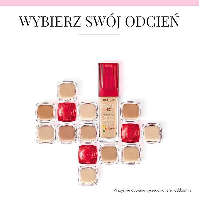 Bourjois Healthy Mix Anti-Fatigue Medium Coverage Liquid Foundation 53 Light Beige, 30ml, 29199601053-VivaGrace Women