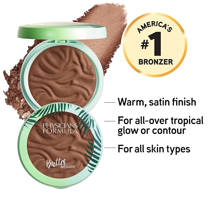 Physicians Formula Murumuru Butter Bronzer, Moisturizing, Nourishing Murumuru Butter for Silky Glow, Dermatologist Tested, Hypoallergenic, Vegan & Cruelty-Free - Endless Summer-VivaGrace Women