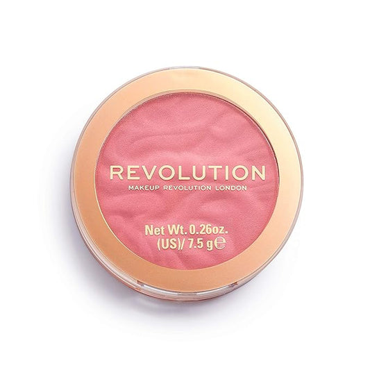 Revolution Beauty, Blusher Reloaded, Pressed Powder Face Blusher, Highly Pigmented & Long Lasting Formula, Pink Lady, 0.26 Oz.-VivaGrace Women