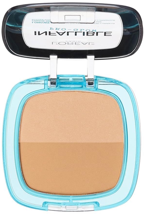 L'Oréal Paris Infallible Pro Glow Pressed Powder, Creme Cafe, 0.31 oz.-VivaGrace Women