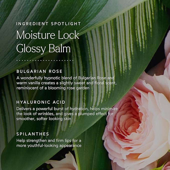 True Botanicals - Moisture Lock Glossy Lip Balm | Non-Toxic, Cruelty-Free, Organic | Hyaluronic Acid, Moisturizing to Target Dry + Aging Lips | MADE Safe (Original/Clear, 0.14 oz | 4 g)-VivaGrace Women