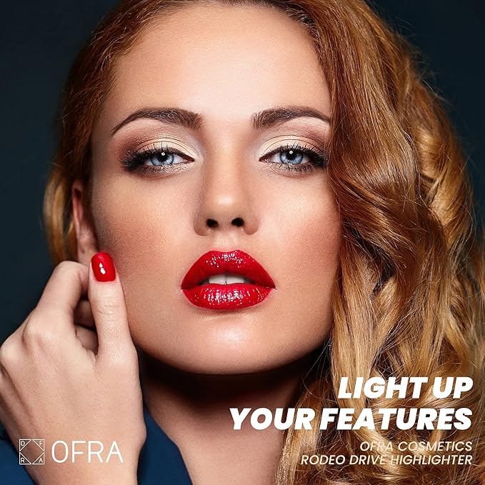 Ofra Cosmetics Rodeo Drive Highlighter - Champagne Highlighter Makeup Palette for Cheeks, Nose, Eyes - Liquid to Baked Powder, Highly-Pigmented, Vegan Formula - Buttery Smooth, Long-Lasting - 10g-VivaGrace Women