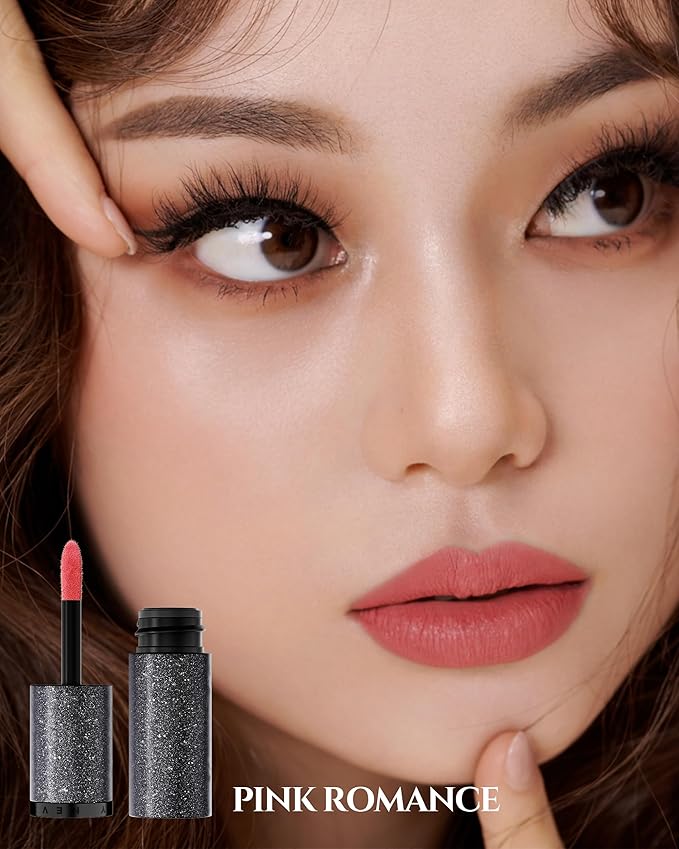 HEVVYMAKEUP Ultra Stay-On Lip Coloring Tint - Vibrant Matte Finish Lip Tint - Long Lasting Airy Weightless Lips with Perfect Fixing - Korean Lip Makeup, Pink Romance, 0.11oz.-VivaGrace Women