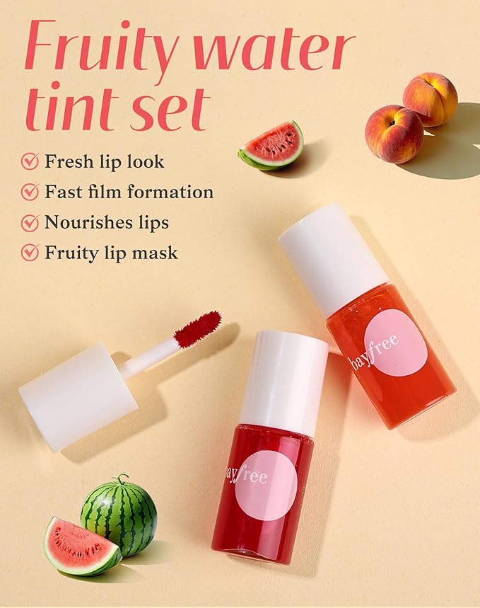 Lip Tint Stain Set, Lip Stain Long Lasting Lightweight Waterproof, Transfer-Proof, Non-sticky, Lip Makeup Matte Finish-VivaGrace Women